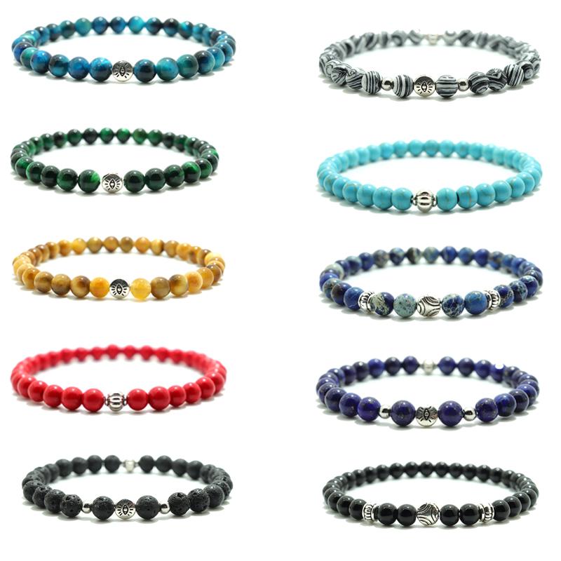 Beaded, Strands Trendy 6mm Natural Stone Bracelet Men Women Obsidian Tiger Eye Beaded Braslet Lucky Red Braclet Strand Brazalete Yoga Jewelr
Beaded, Strands Trendy 6mm Natural Stone Bracelet Men Women Obsidian Tiger Eye Beaded Braslet Lucky Red Braclet Strand Brazalete Yoga Jewelr