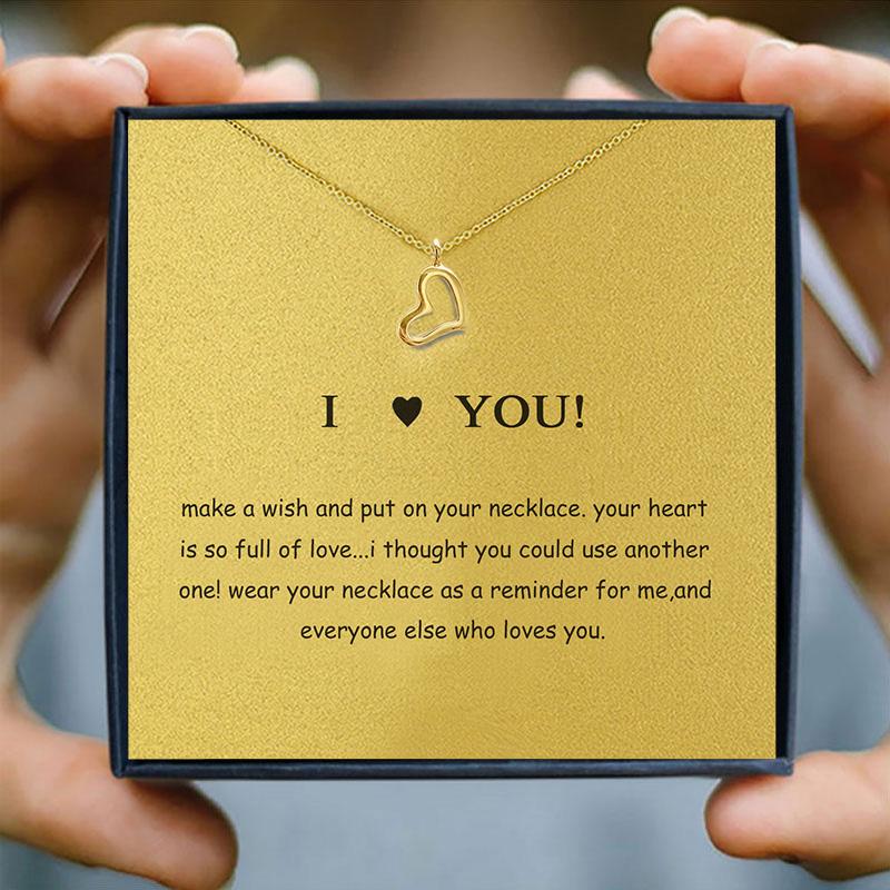 Pendant Necklaces Icareu Romantic Hollow Heart Necklace I Love You Golden Alloy Short Clavicle Simple Women Chain Gift Box Jewelry, Silver
Pendant Necklaces Icareu Romantic Hollow Heart Necklace I Love You Golden Alloy Short Clavicle Simple Women Chain Gift Box Jewelry, Silver