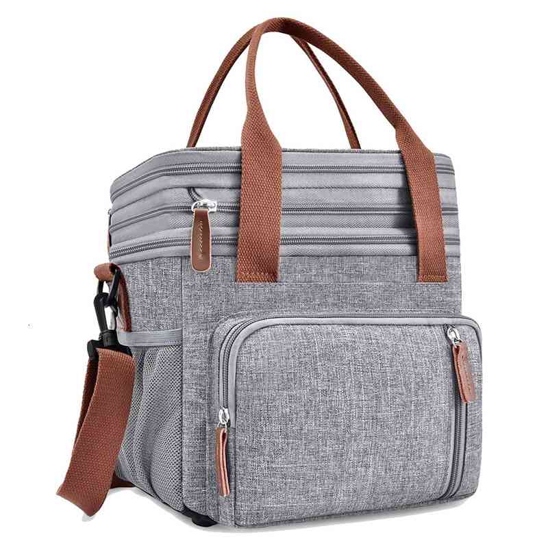 Large capacity outdoor picnic single shoulder portable double-layer insulation cold preservation ice bag, Grey
Large capacity outdoor picnic single shoulder portable double-layer insulation cold preservation ice bag, Grey