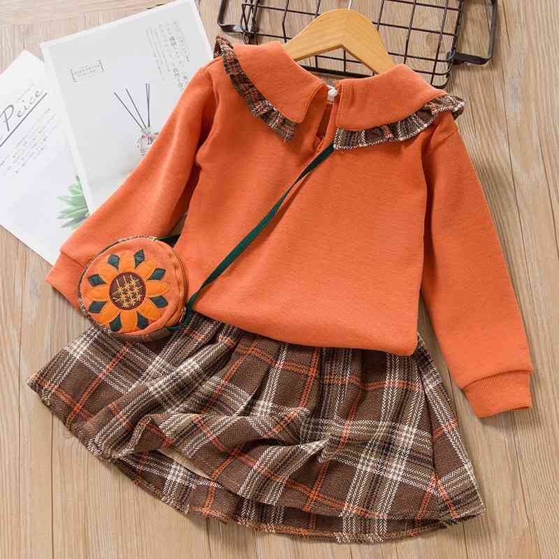 3pcs Girls Princess Dress College Style Toddler Kids es For Baby Clothes Party Spring Autumn Girl Vesidos 210508