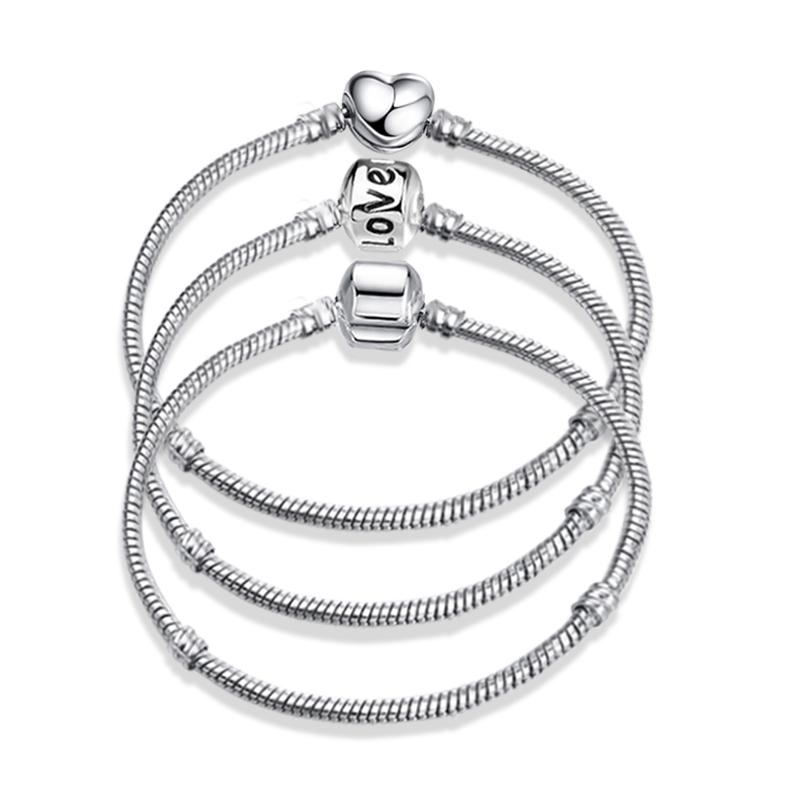 Charm Bracelets Korean Fashion Female Original Bracelet Ladies Silver Color Snake Chain Basic For Women Bead DIY Jewelry
Charm Bracelets Korean Fashion Female Original Bracelet Ladies Silver Color Snake Chain Basic For Women Bead DIY Jewelry
