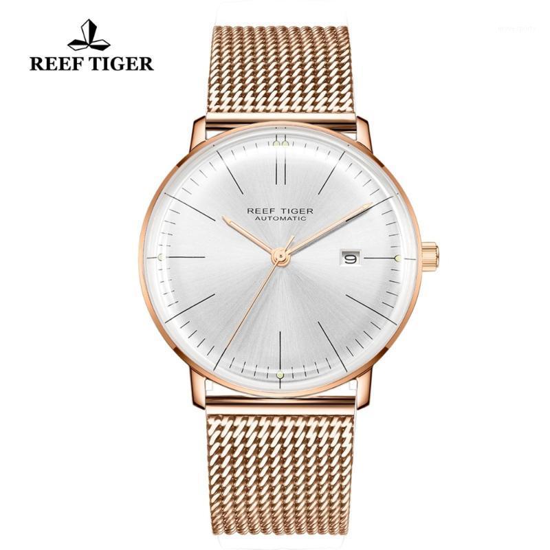 Reef Tiger/RT Top Watch Mens Rose Gold Ultra Thin Automatic Mechanical Watches Calendar Waterproof RGA8215 Wristwatches, Rga8215-yby
Reef Tiger/RT Top Watch Mens Rose Gold Ultra Thin Automatic Mechanical Watches Calendar Waterproof RGA8215 Wristwatches, Rga8215-yby