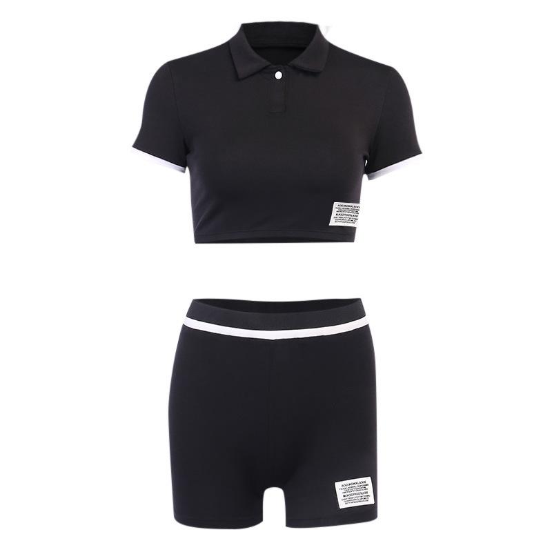 Women' Tracksuits Fanco 2021 Summer Sexy High Waist Contrast Color Shorts T-Shirt Casual 2 Piece Set, Black
Women' Tracksuits Fanco 2021 Summer Sexy High Waist Contrast Color Shorts T-Shirt Casual 2 Piece Set, Black