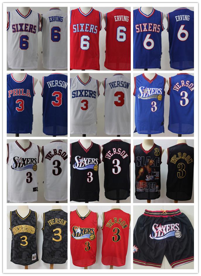 2021 Mens Philadelphia Throwback 76ers Jersey Allen 3 Iverson Julius 6 Erving Basketball Jersey Basketball Shorts red, Black;red
2021 Mens Philadelphia Throwback 76ers Jersey Allen 3 Iverson Julius 6 Erving Basketball Jersey Basketball Shorts red, Black;red