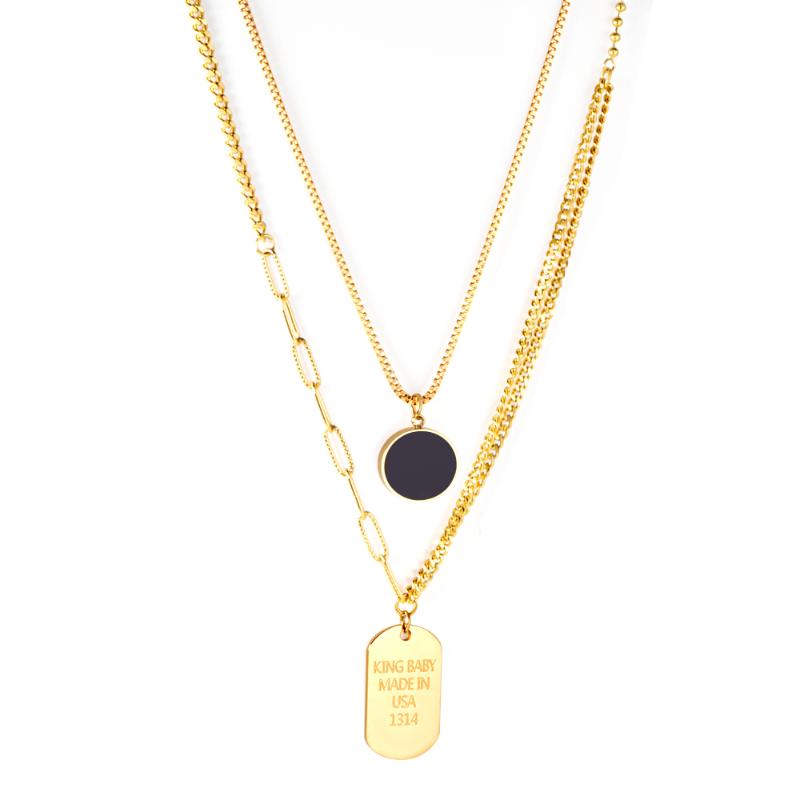 Pendant Necklaces LUXUKISSKIDS 316L Punk Style Rectangle With Round Double For Girls/Men Party Chain Necklace Jewelry Choker
Pendant Necklaces LUXUKISSKIDS 316L Punk Style Rectangle With Round Double For Girls/Men Party Chain Necklace Jewelry Choker