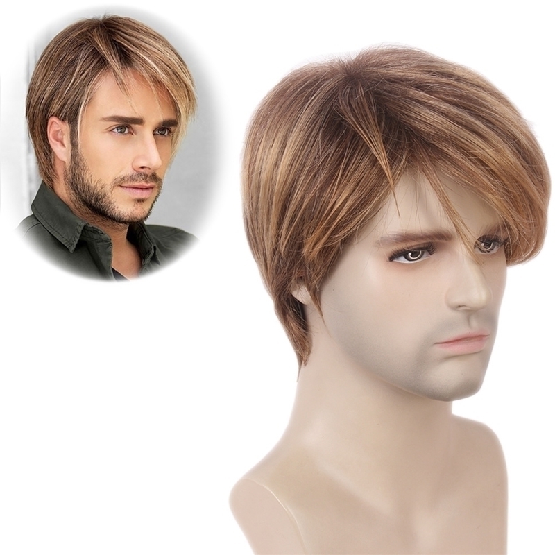 selling black handsome Hot fashion short straight head cover inclined bangs men's wig, Picture color
selling black handsome Hot fashion short straight head cover inclined bangs men's wig, Picture color