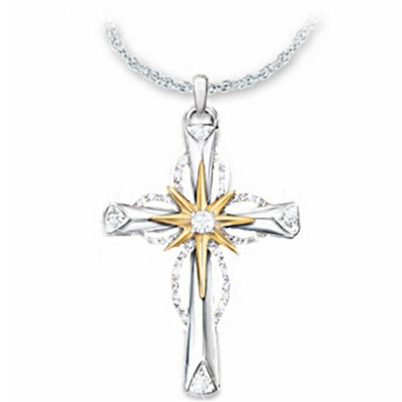 Choucong Brand Cross Pendant Vintage Jewelry 925 Silver Fill Pave White Sapphire CZ Diamond Gemstones Eternity Clavicle Necklace For Lover Gift
Choucong Brand Cross Pendant Vintage Jewelry 925 Silver Fill Pave White Sapphire CZ Diamond Gemstones Eternity Clavicle Necklace For Lover Gift
