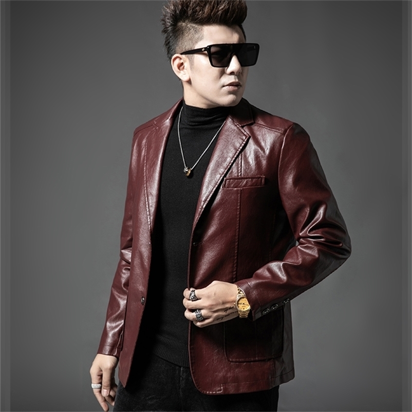 Button suit collar leather jacket -selling Leather Jacket Men Coats Motorcycle Leather Coat Men's Brand Jackets 211110, Dark green
Button suit collar leather jacket -selling Leather Jacket Men Coats Motorcycle Leather Coat Men's Brand Jackets 211110, Dark green