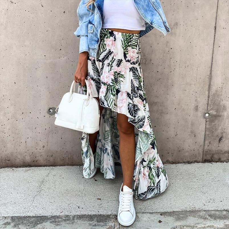 bohemian long summer beach style women skirts floral printed high waist casual ins asymmetrical bottom fashion, Black
bohemian long summer beach style women skirts floral printed high waist casual ins asymmetrical bottom fashion, Black