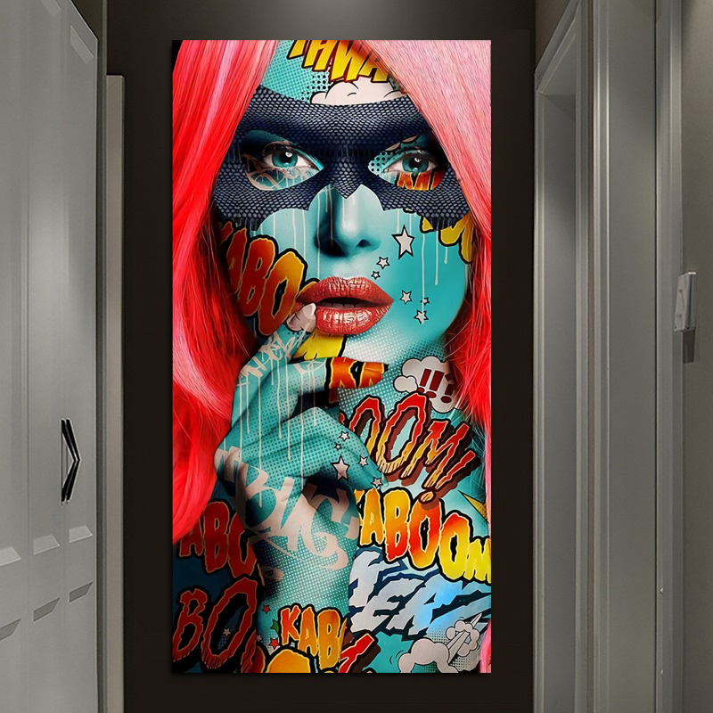 Graffiti Women Portrait Oil Painting Posters and Prints Wall Decor For Living Room Canvas Painting Modern Wall Art Picture Unframed