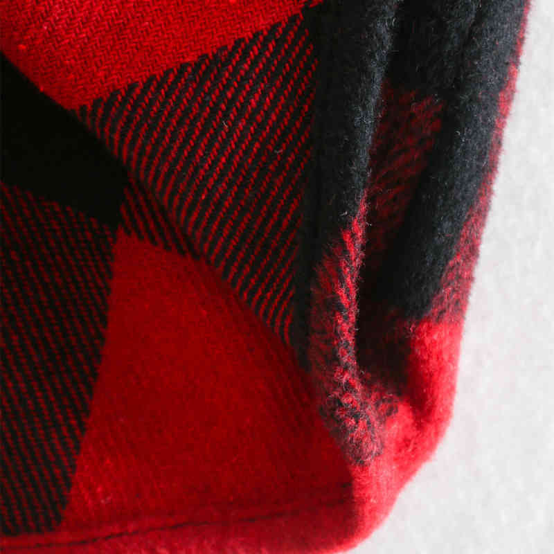 Vintage Women Red-Black Plaid Shirt Jacket Fashion Ladies Long Sleeve Side Pocket Blouse Female Casual Soft Outerwear 210515