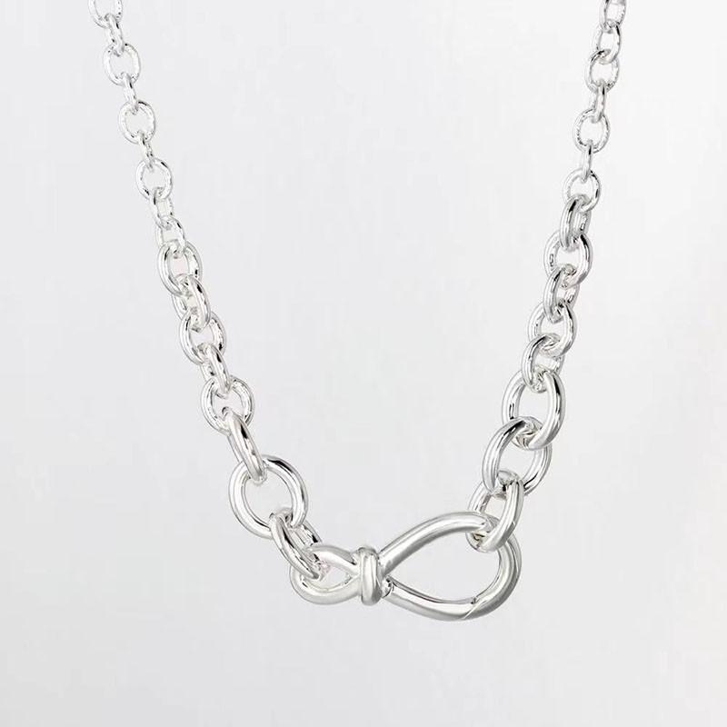 Chains 925 Sterling Silver Necklace Me Link Snake Chain Pattern Circular Clasp Fit Women Bead Charm Party Gift Fashion Jewelry
