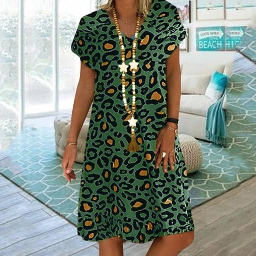 40 womens dresses elegant party dress women casual boho leopard print mini v neck short sleeve loose vacation sundress vestidos, Black;gray
40 womens dresses elegant party dress women casual boho leopard print mini v neck short sleeve loose vacation sundress vestidos, Black;gray