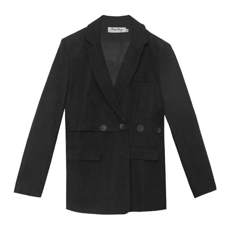 [EAM] Women White Asymmetrical Pocket Big Size Blazer Lapel Long Sleeve Loose Fit Jacket Fashion Spring Autumn 1DD5974 210930