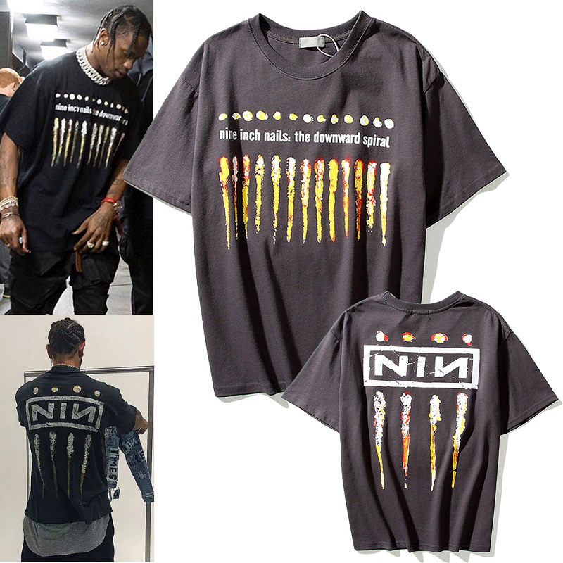 New Mens And Womens Short Sleeve Nine Inch Nail T-Shirt Vintage Tee Water Wash Retro High Street Non Fog, Gray
New Mens And Womens Short Sleeve Nine Inch Nail T-Shirt Vintage Tee Water Wash Retro High Street Non Fog, Gray