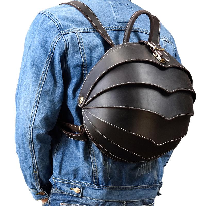Backpack Cow Leather High Quality Unisex Beetle Fashion Casual Travel Camp Outdoor Sport Shoulders Bags, Brown
Backpack Cow Leather High Quality Unisex Beetle Fashion Casual Travel Camp Outdoor Sport Shoulders Bags, Brown