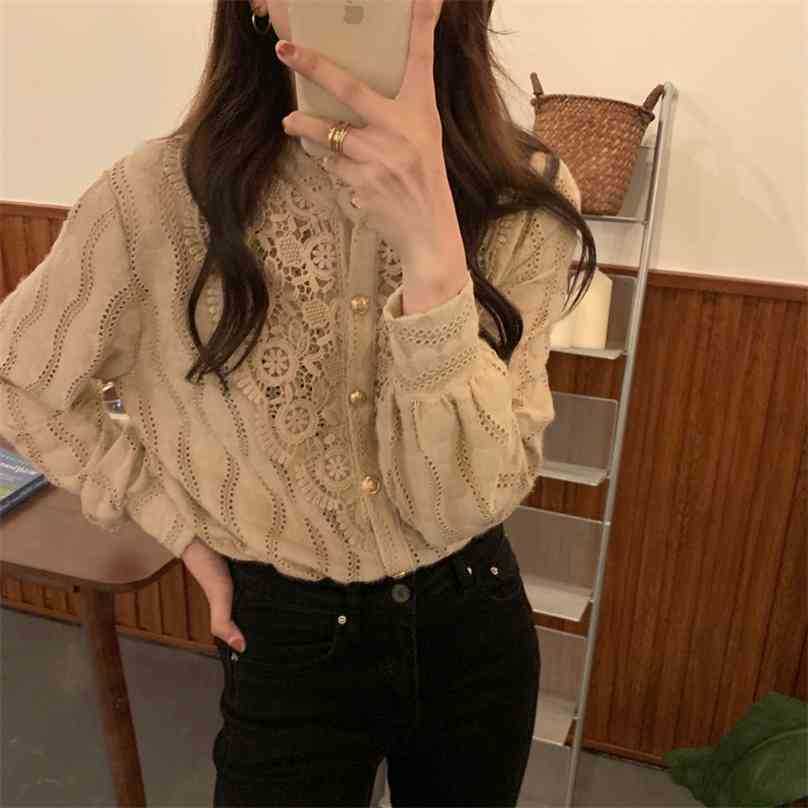 Retro Women Loose All Match Chic Vintage Lace Hollow Gentle Stylish Elegance Female Shirts Tops 210525, Apricot
Retro Women Loose All Match Chic Vintage Lace Hollow Gentle Stylish Elegance Female Shirts Tops 210525, Apricot