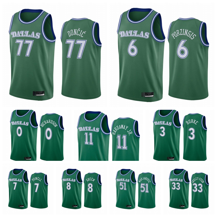 Dallas Mavericks Men Luka Doncic Kristaps Porzingis 2020-21 Green City Basketball Jersey New Uniform, Black;red
Dallas Mavericks Men Luka Doncic Kristaps Porzingis 2020-21 Green City Basketball Jersey New Uniform, Black;red