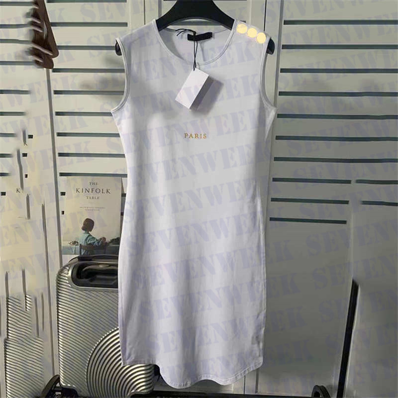 Gold Button Designers Women Dresses Vest T Shirts Letter Print Ladies Sexy Slim Tight Dress, Black
Gold Button Designers Women Dresses Vest T Shirts Letter Print Ladies Sexy Slim Tight Dress, Black