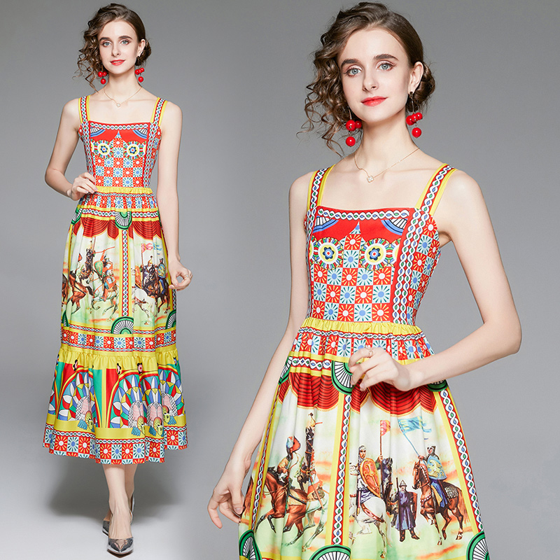 Elegant Sexy Suspender Floral Dress Long Summer 2022 Designer Luxury Runway Printed Sleeveless Casual Vacation Dresses Fashion Vintage Ladies Beach Party Clothes, Customize
Elegant Sexy Suspender Floral Dress Long Summer 2022 Designer Luxury Runway Printed Sleeveless Casual Vacation Dresses Fashion Vintage Ladies Beach Party Clothes, Customize