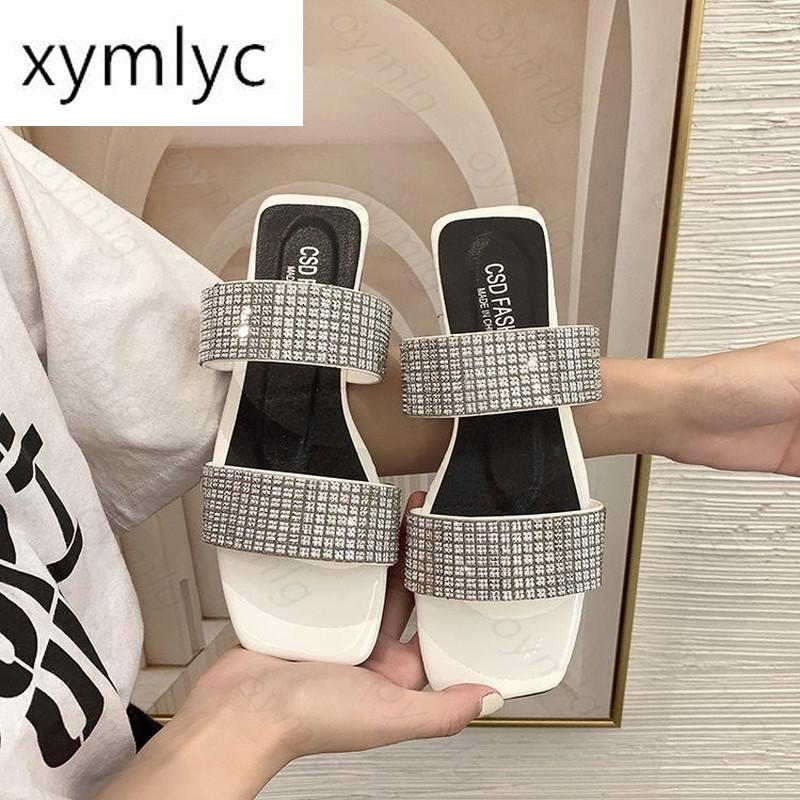 Women Summer Slippers Fashion Bling Female Black White Flip Flops Beach Diamond Flat Shoes Outdoor Sandals Glitter 
Women Summer Slippers Fashion Bling Female Black White Flip Flops Beach Diamond Flat Shoes Outdoor Sandals Glitter