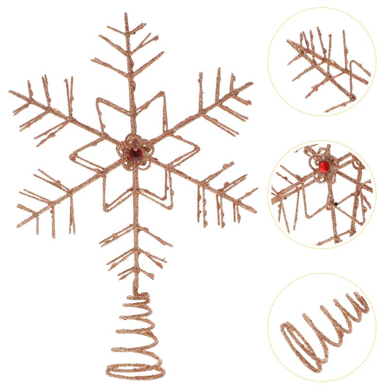 Christmas Decorations Tree Iron Snowflake Topper Xmas Party Decor Glitter Ornament
Christmas Decorations Tree Iron Snowflake Topper Xmas Party Decor Glitter Ornament