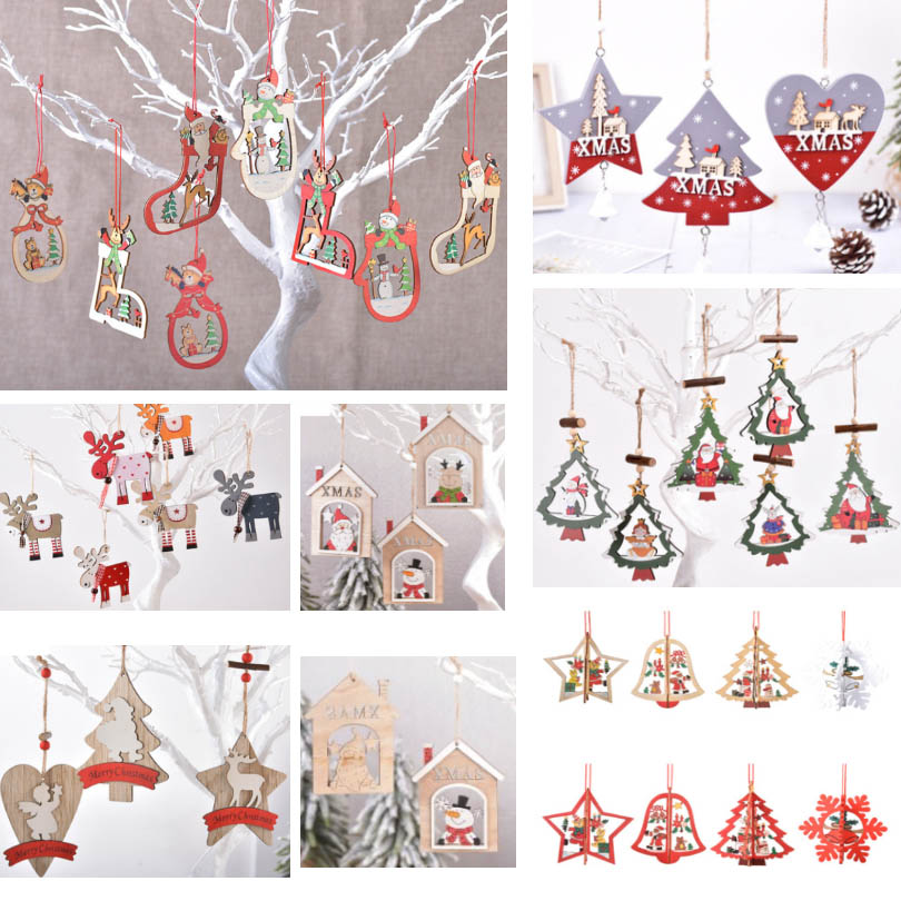 Christmas Decoration Wooden Xmas Tree Hollow Hanging Pendants Ornaments For Creative Cartoon Santa Clause Snowman Ornament HH21-696
Christmas Decoration Wooden Xmas Tree Hollow Hanging Pendants Ornaments For Creative Cartoon Santa Clause Snowman Ornament HH21-696