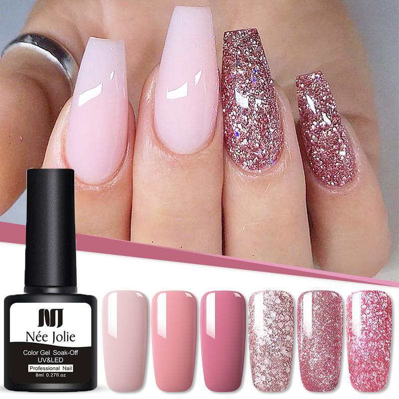 NEE JOLIE 8ml UV Gel Nail Polish Rose Gold Glitter Sequins Soak Off UV Gel Varnish Color Nail Polish DIY Art varnish, Beige
NEE JOLIE 8ml UV Gel Nail Polish Rose Gold Glitter Sequins Soak Off UV Gel Varnish Color Nail Polish DIY Art varnish, Beige