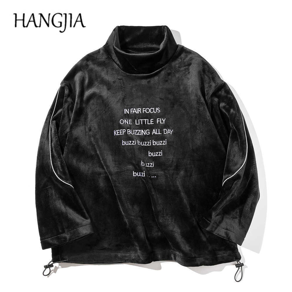 Retro Embroidery Turtleneck Hoodie Harajuku Oversized Pullover Fashionable Gold Velvet Sweatshirt Hoodies Men Backwards Design C0607, Black
Retro Embroidery Turtleneck Hoodie Harajuku Oversized Pullover Fashionable Gold Velvet Sweatshirt Hoodies Men Backwards Design C0607, Black