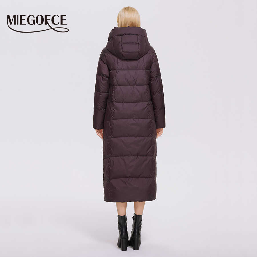 MIEGOFCE Winter Women Outwear Parka Super Long Warm And Windproof Zipper Cotton Coat Jackets Manteau Femme D21679 211011