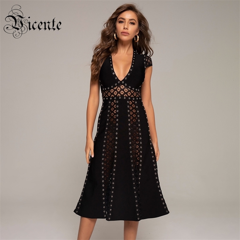 Chic Cross Lace-up Design Lace Splicing Sexy V Neck Celebrity Party Club Bandage Long Dress 210520, Black
Chic Cross Lace-up Design Lace Splicing Sexy V Neck Celebrity Party Club Bandage Long Dress 210520, Black