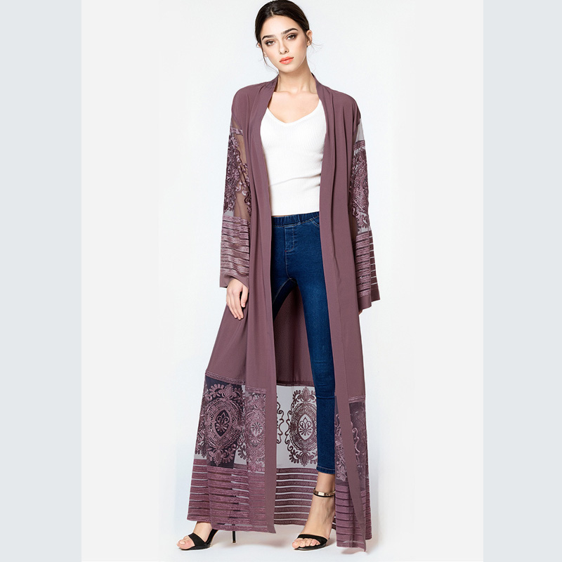 plus size autumn blusas mujer de moda 2021 abaya women long chiffon lace cardigan kimonos mujer roupa korean fashion clothingplus size cloth, Red 
plus size autumn blusas mujer de moda 2021 abaya women long chiffon lace cardigan kimonos mujer roupa korean fashion clothingplus size cloth, Red