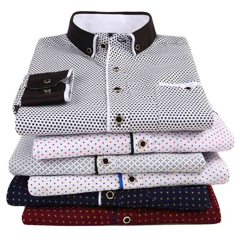 Men Fashion Casual Long Sleeved Printed Shirt Slim Fit Male Social Business Dress Shirts Brand For Men Soft Comfortable 210708, Sh217
Men Fashion Casual Long Sleeved Printed Shirt Slim Fit Male Social Business Dress Shirts Brand For Men Soft Comfortable 210708, Sh217