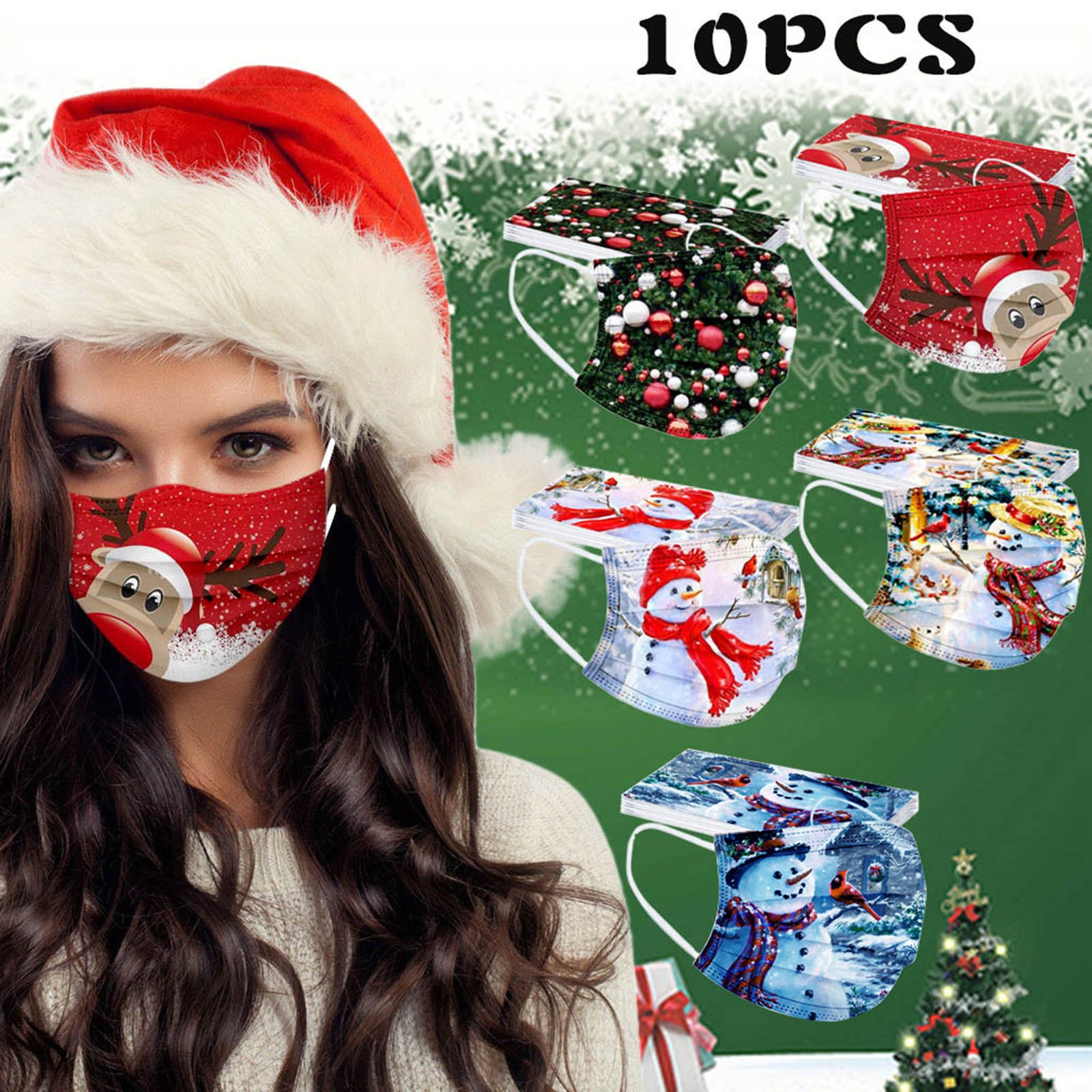 10pcs/Set Christmas Adult Universal Disposable High-quality Printed Mask Christmas Halloween Cosplay Face Mask Mascaras Masque
10pcs/Set Christmas Adult Universal Disposable High-quality Printed Mask Christmas Halloween Cosplay Face Mask Mascaras Masque