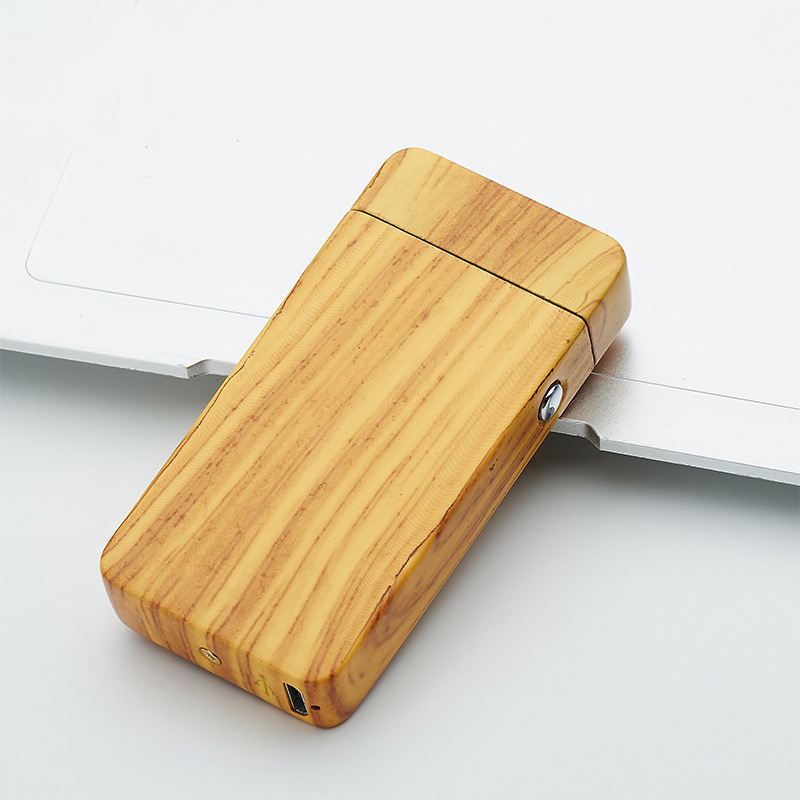 Wood Grain ighters Eectric Meta Fameess Torch Rechargeabe Windproof ighter Doube Arc Puse Cross USB igthers Smoking
Wood Grain ighters Eectric Meta Fameess Torch Rechargeabe Windproof ighter Doube Arc Puse Cross USB igthers Smoking