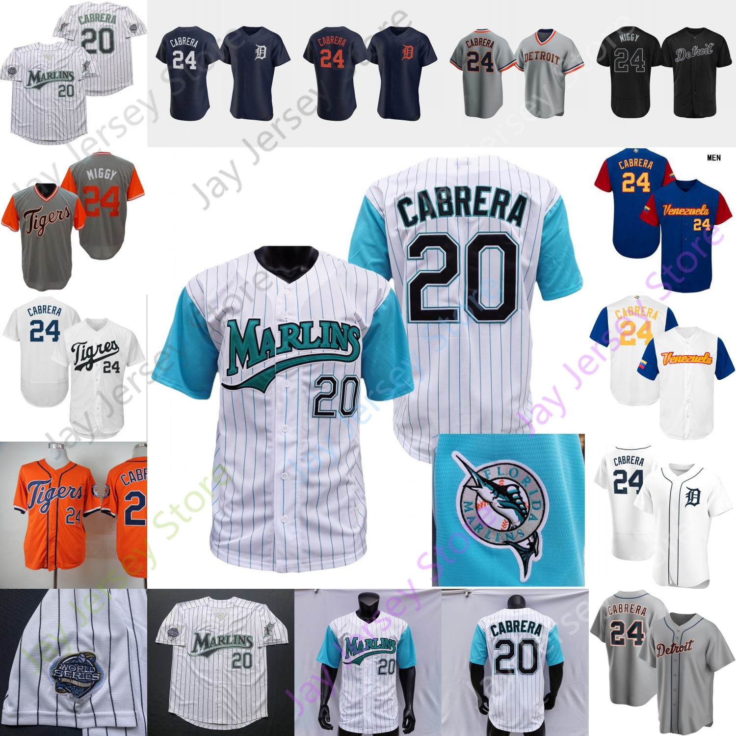 Miguel Cabrera Jersey Florida White Green Pinstripe Nickname Miggy Venezuela Blue Black Golden Grey Navy Orange 3000 Hit patch Women Adult Size S-3XL, White fans
Miguel Cabrera Jersey Florida White Green Pinstripe Nickname Miggy Venezuela Blue Black Golden Grey Navy Orange 3000 Hit patch Women Adult Size S-3XL, White fans