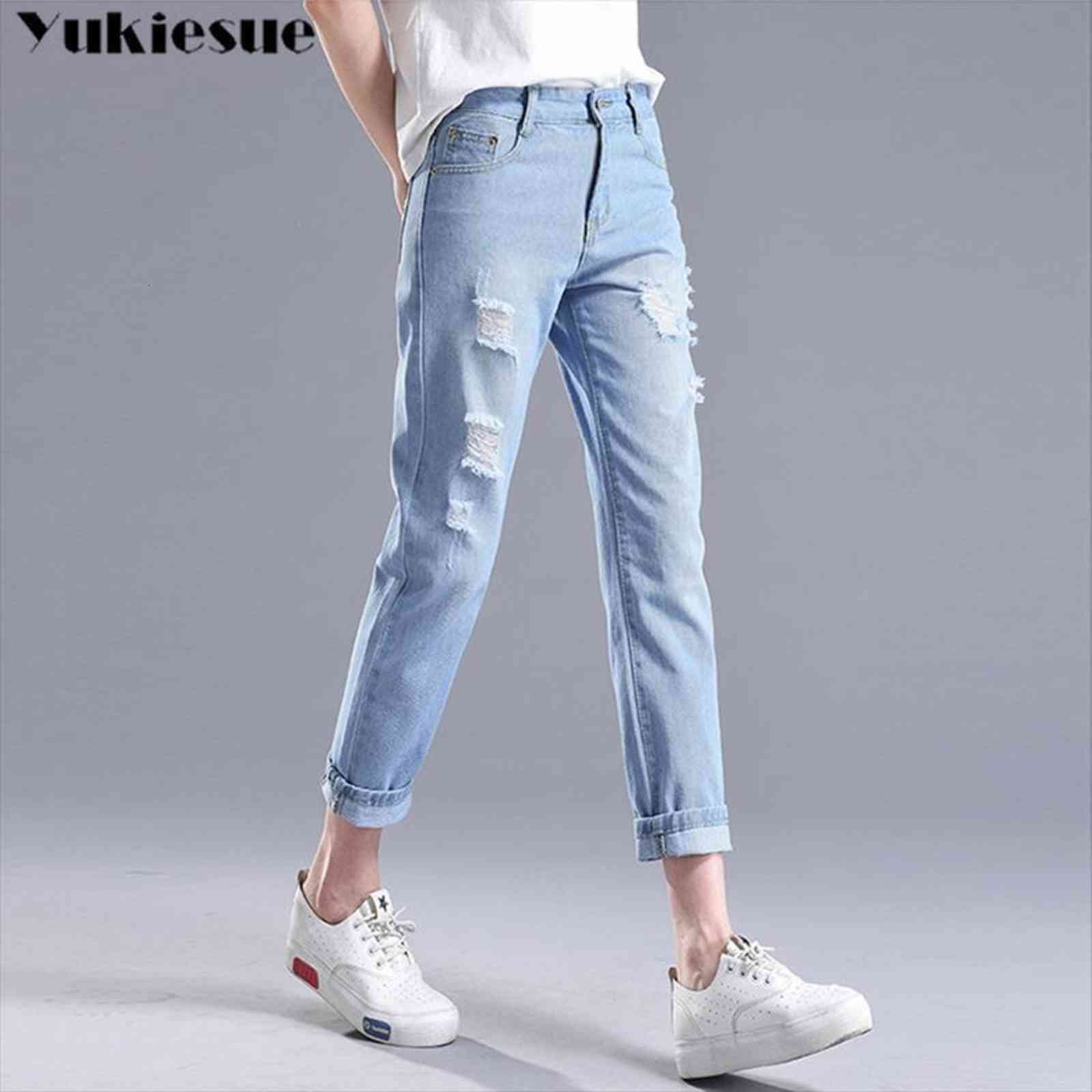 winter ripped high waist boyfriend womens jeans plus size blue black white denim mom pants trousers
winter ripped high waist boyfriend womens jeans plus size blue black white denim mom pants trousers
