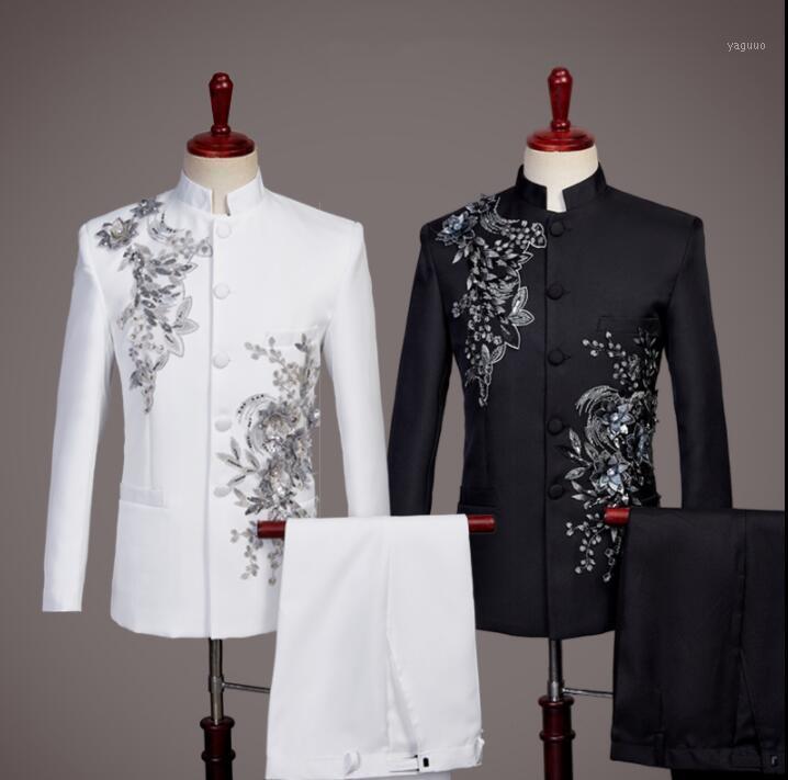 Men's Suits & Blazers Black White Blazer Men Groom Suit Set Pants Mens Wedding Chinese Tunic Sequin Costume Singer Stage Clothing Formal Dre, Red
Men's Suits & Blazers Black White Blazer Men Groom Suit Set Pants Mens Wedding Chinese Tunic Sequin Costume Singer Stage Clothing Formal Dre, Red