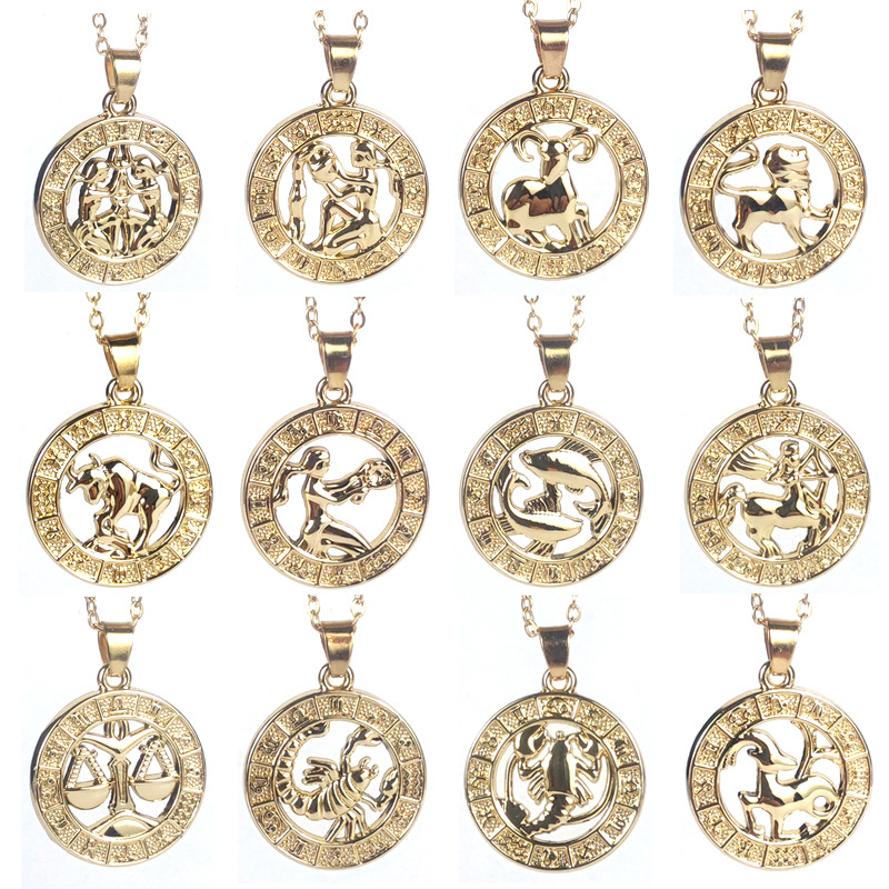 12 Constellation Necklace Classic 18k Gold Silver Zodiac Sign Round Pendant With Card Bead Chain Fashion Jewelry
12 Constellation Necklace Classic 18k Gold Silver Zodiac Sign Round Pendant With Card Bead Chain Fashion Jewelry