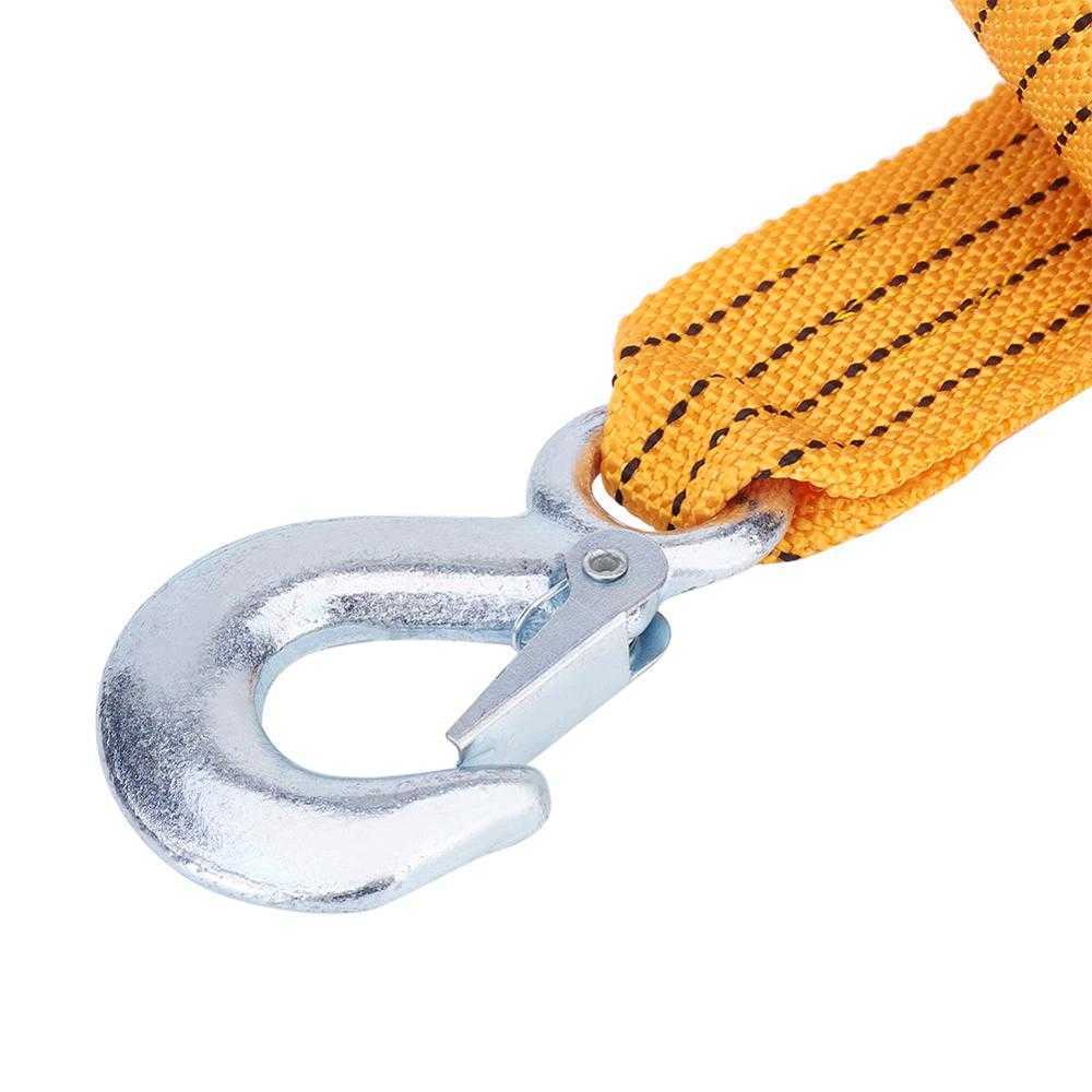 3 Tons 3Metres Heavy Duty with Hooks Car Truck Tow Cable Towing Strap Rope
