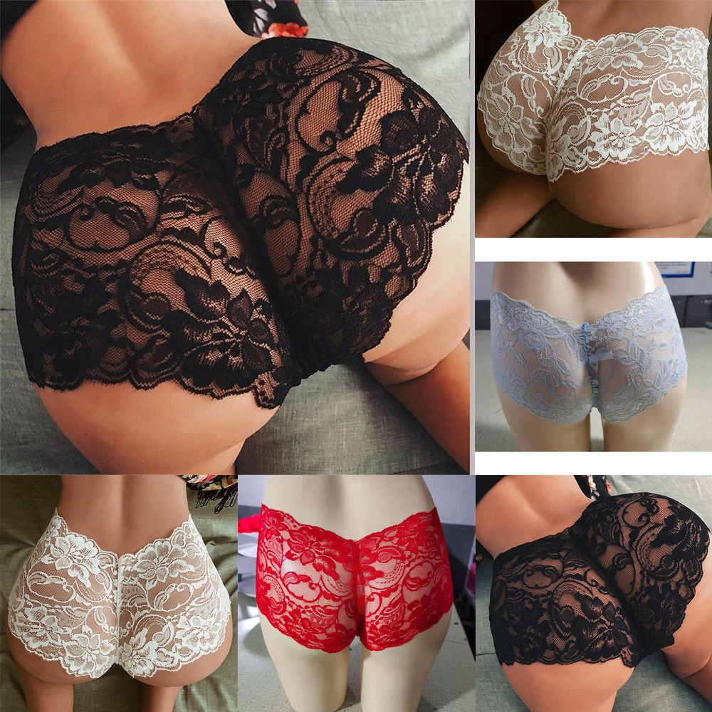 Sexy Lace Underwear Briefs Hollow Out Designer Panties Slim And Comfortable Shorts, Black
Sexy Lace Underwear Briefs Hollow Out Designer Panties Slim And Comfortable Shorts, Black