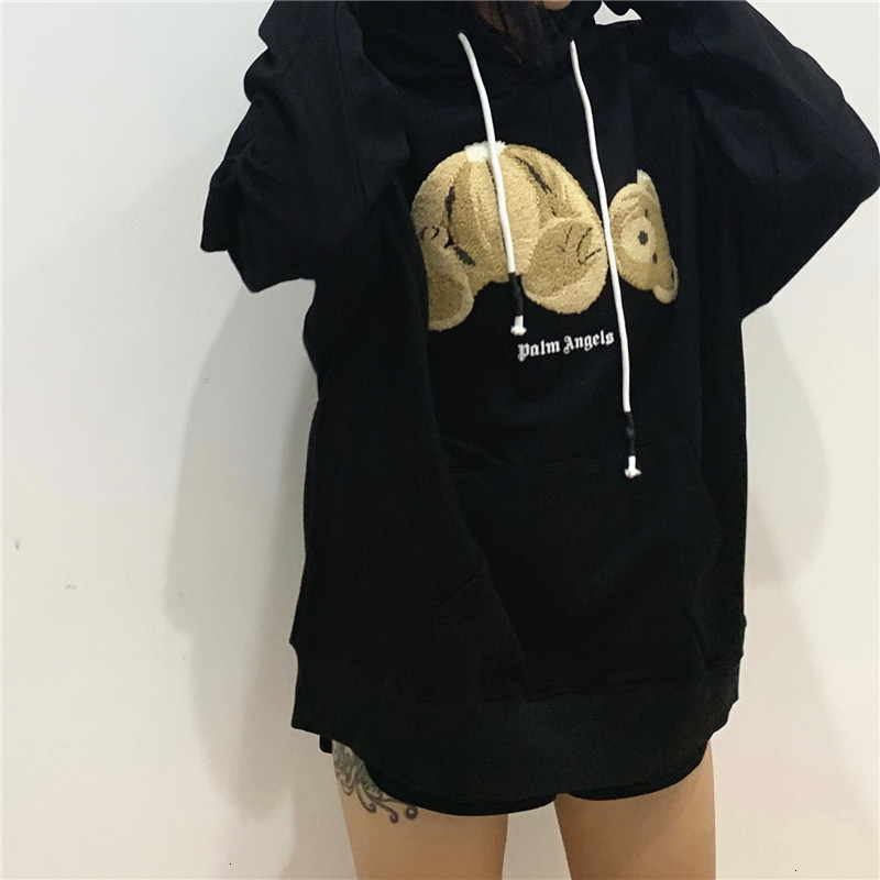 20ss bear Hooded Sweater palm size Angel over Plush Hoodie men's and women's coats fog tide L0JK, Black
20ss bear Hooded Sweater palm size Angel over Plush Hoodie men's and women's coats fog tide L0JK, Black