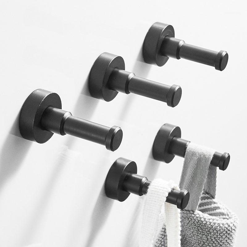 Robe Hooks Bathroom Aluminum Black Wall Hook Mounted Towel Hanger Clothes Coat Hardware
Robe Hooks Bathroom Aluminum Black Wall Hook Mounted Towel Hanger Clothes Coat Hardware
