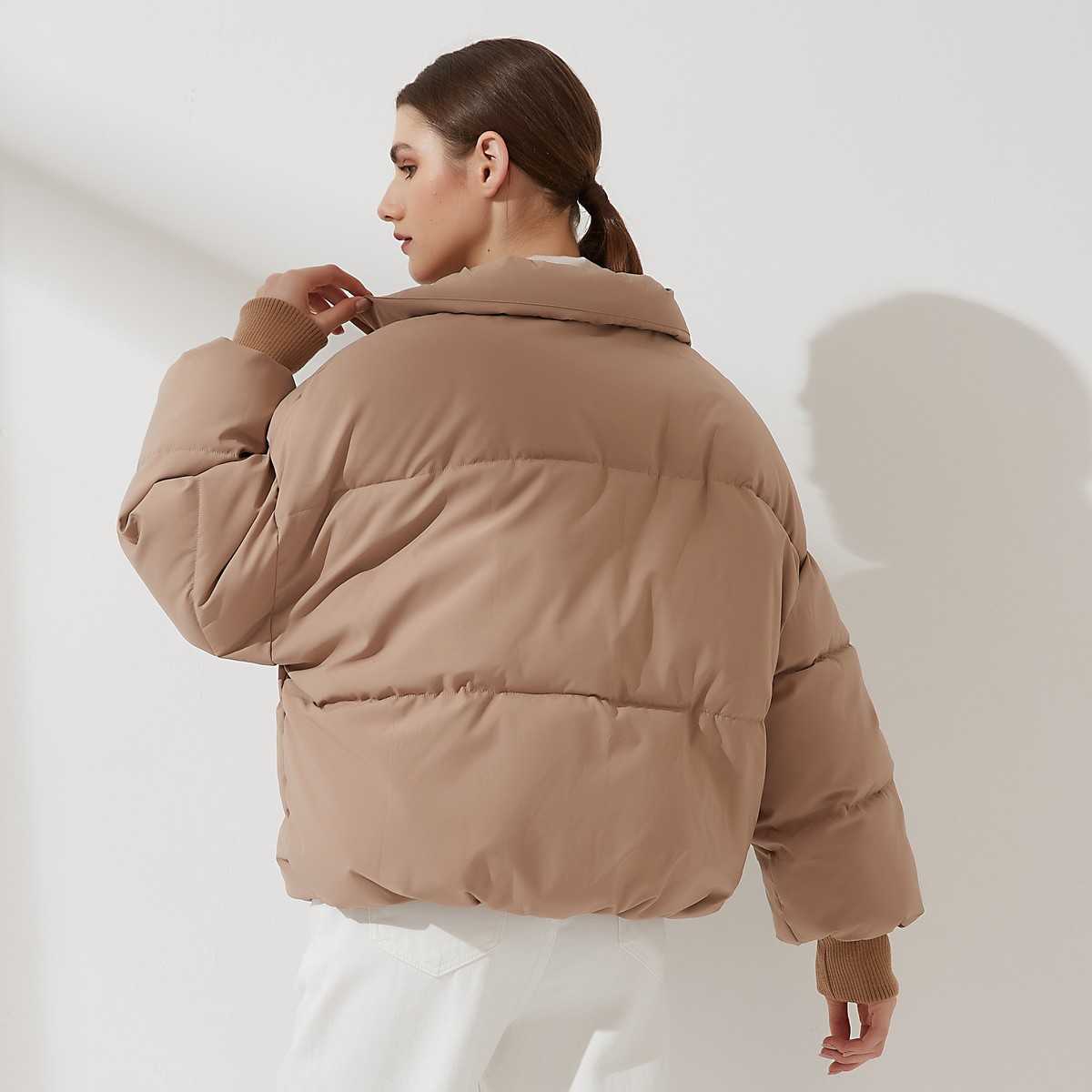 Wixra Women Thick Winter Parkas Casual Warm Cotton Jackets Coat Female Classic Zipper Outwear Autumn Street Wear 211018