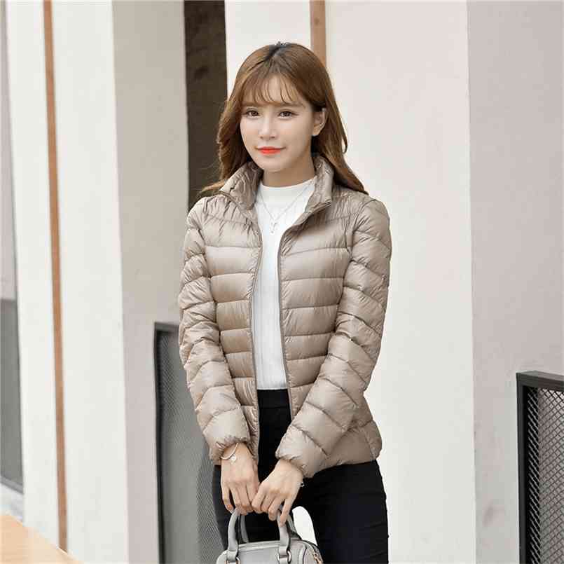 Autumn Winter Women Lightweight Down Jacket Cotton Vest Ladies Down Cotton Coats Women Slim Fashion Jackets 210819