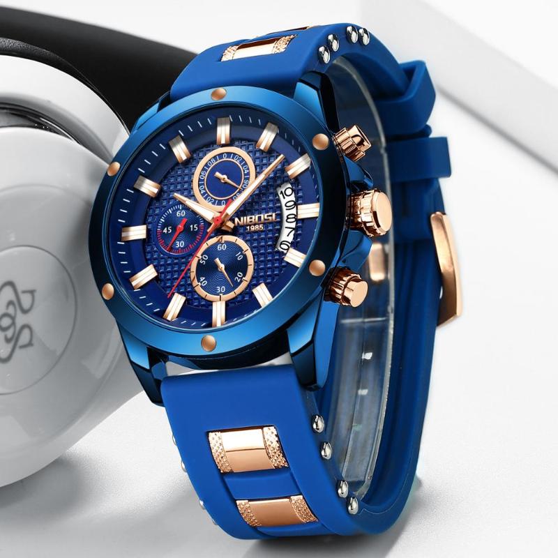 Wristwatches Relogio Masculino NIBOSI VIP Men Watches For NI2333, Blue