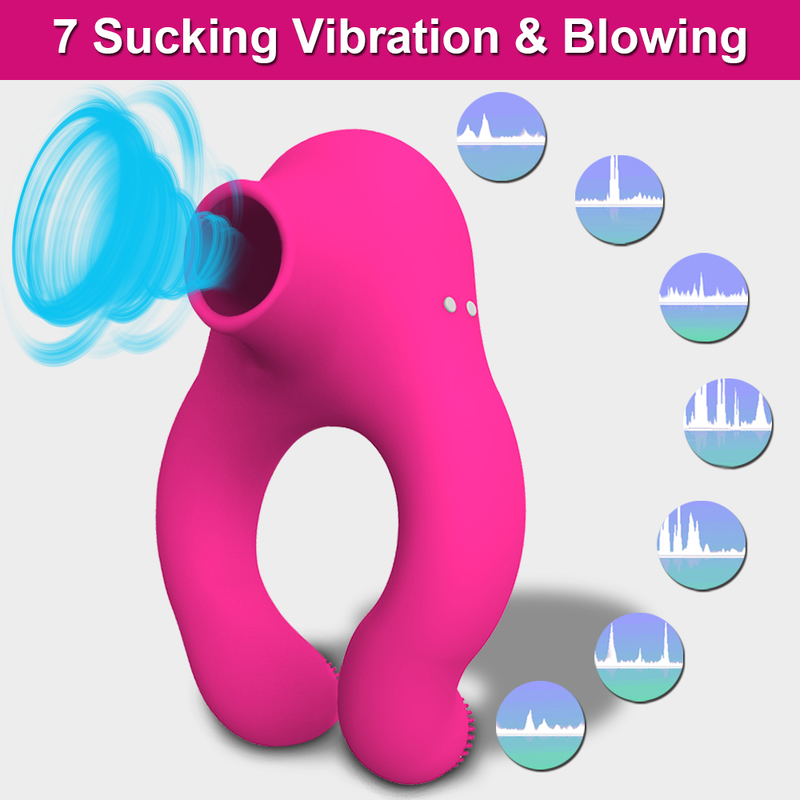 Cock Vibrator Ring for Men Penis Massager Dick Enlarger Sucking Licking Clitoral Stimulation Sex Toys Adult 18 220329