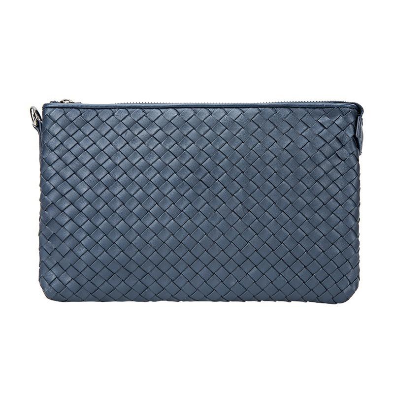 Wallets Fashion Men's Wallet Pure Color Leather Woven Envelope Clutch Long Design Large Capacity Mobile Phone Bag Card Case, Sky blue large
Wallets Fashion Men's Wallet Pure Color Leather Woven Envelope Clutch Long Design Large Capacity Mobile Phone Bag Card Case, Sky blue large