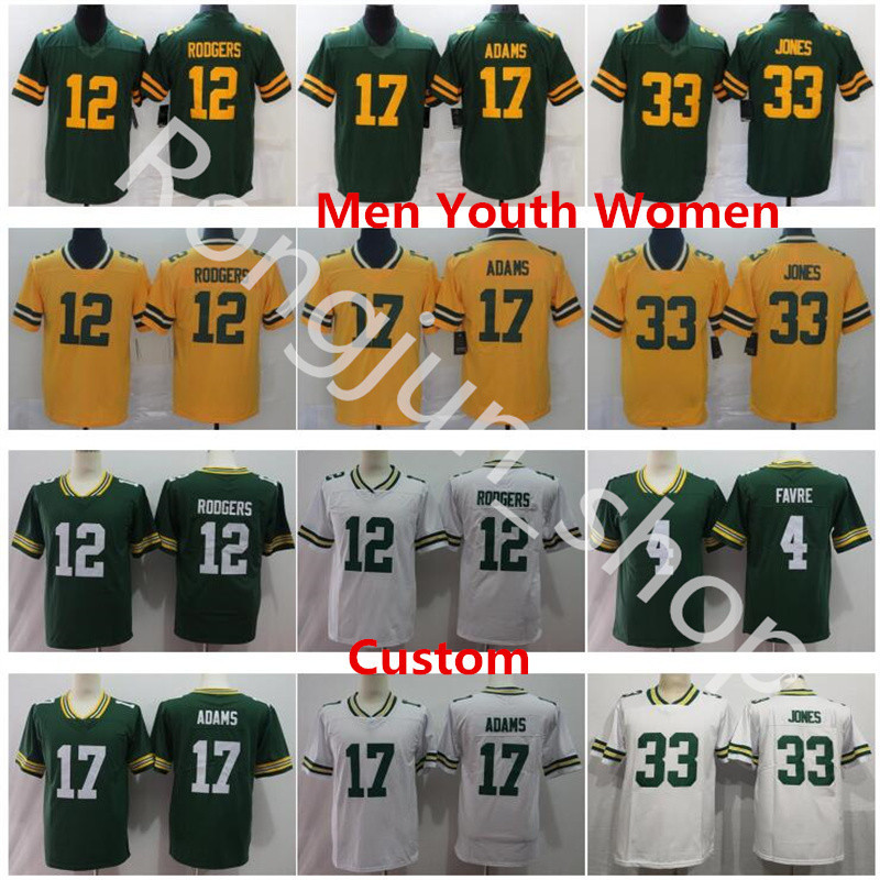 2021 Custom Stitched Green Mens Bay Stitched Football 12 Aaron Rodgers 17 Davante Adams Aaron Jones Brett Favre Limited Packer jerseys Size S-4XL, Black
2021 Custom Stitched Green Mens Bay Stitched Football 12 Aaron Rodgers 17 Davante Adams Aaron Jones Brett Favre Limited Packer jerseys Size S-4XL, Black