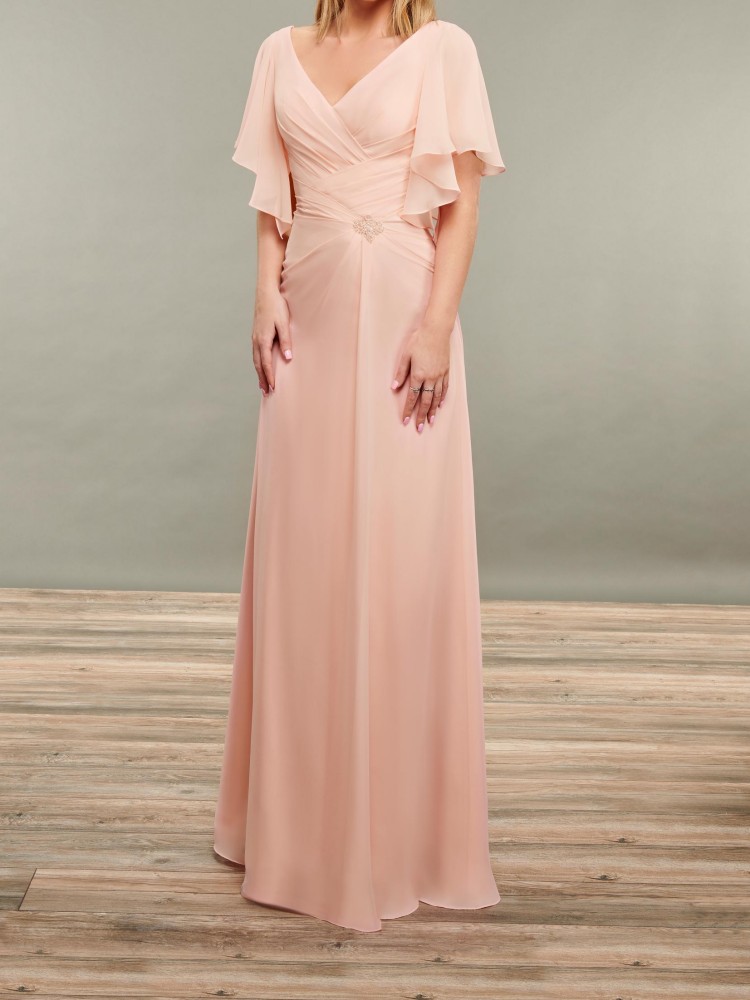 Chiffon Bridesmaid Dresses Long Floor Length Wedding Party Dress Zipper with Buttons Back
Chiffon Bridesmaid Dresses Long Floor Length Wedding Party Dress Zipper with Buttons Back